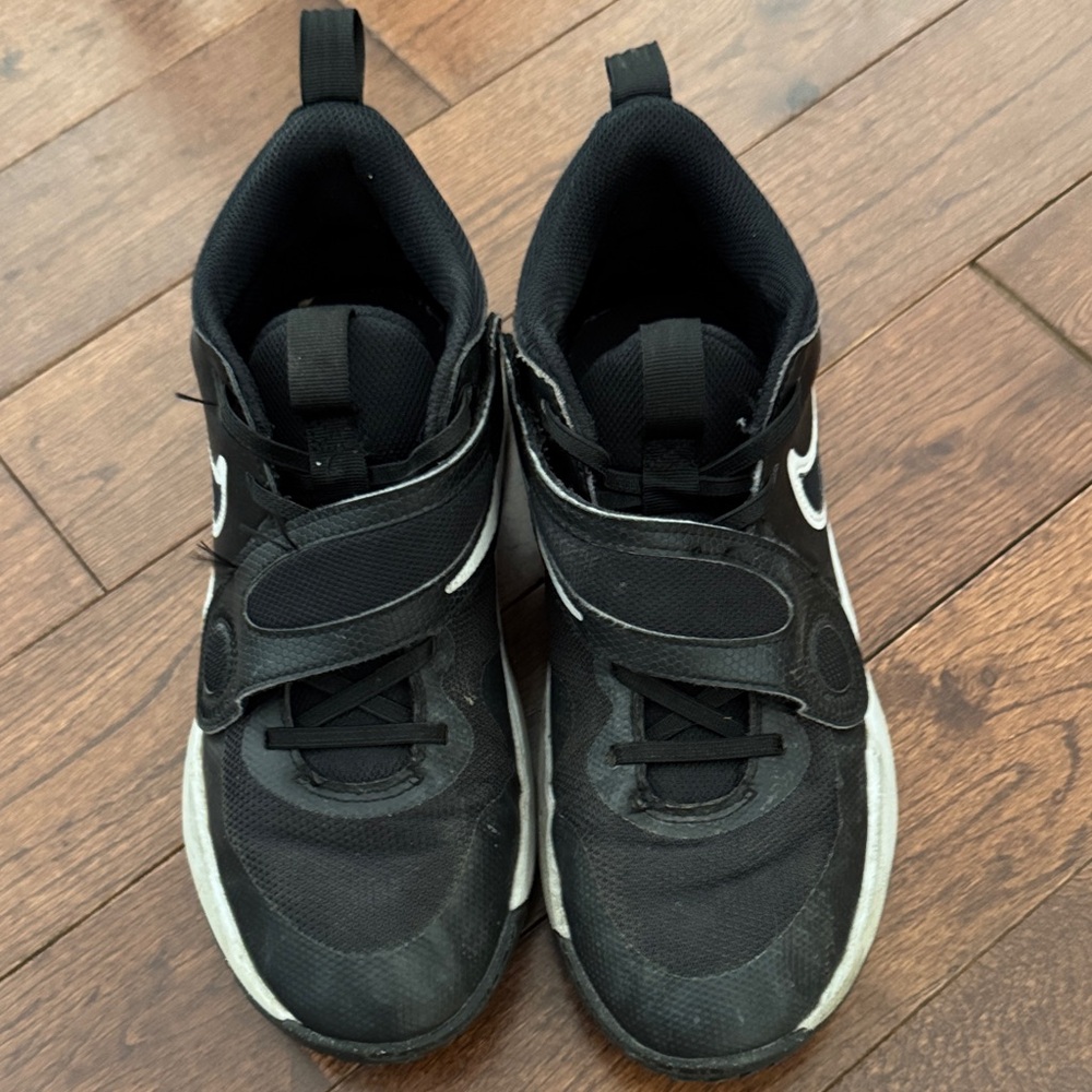 Kids Black and White Nike Shoes